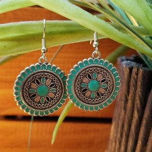 Vintage Bohemian style earrings mandala